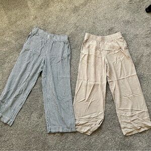 Old Navy wide leg linen pull on pants